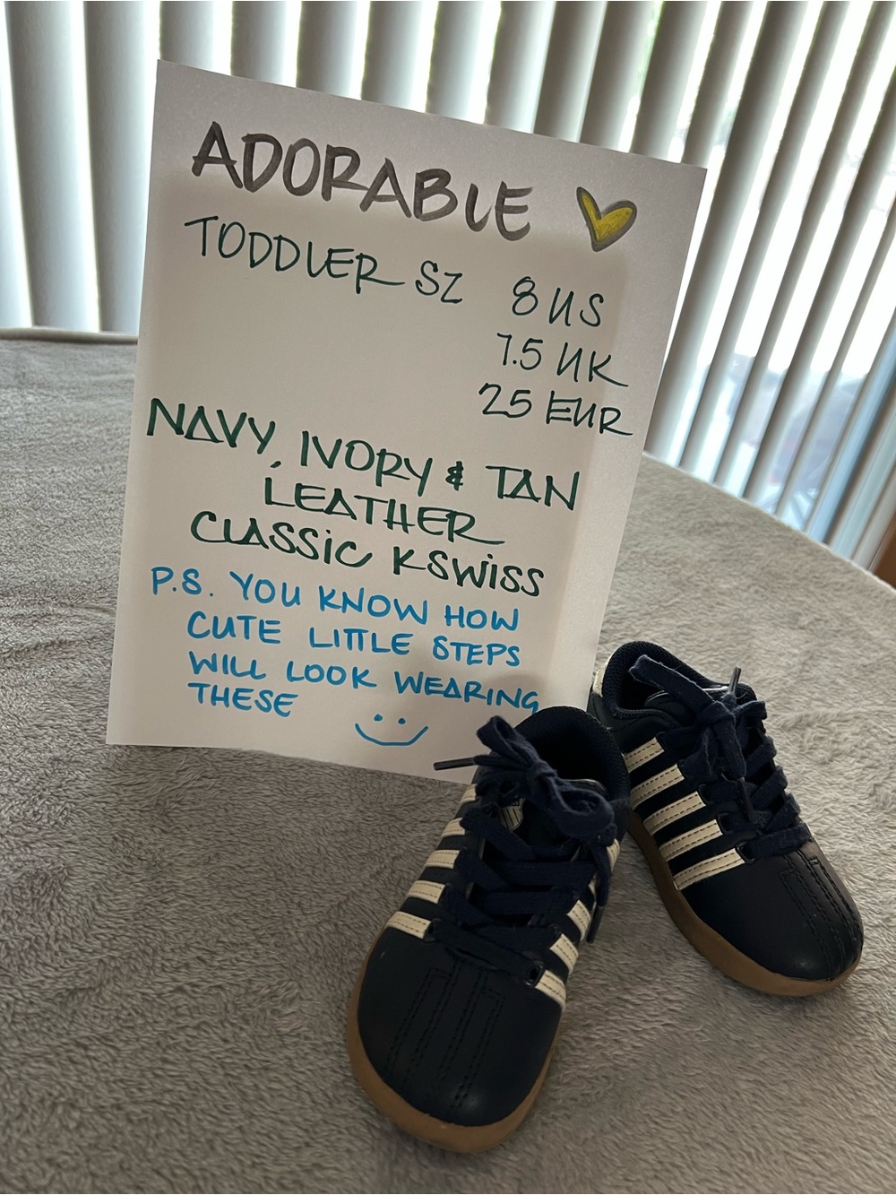 K-Swiss Kids Navy, Ivory & Tan Leather Sneakers